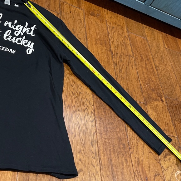 Up All Night To Get Lucky BLACK FRIDAY Shirt L/S Long Sleeve Size Large NWT! - Picture 8 of 10